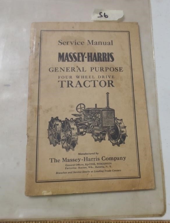 Massey-Harris service manual GP 4 wheel drive