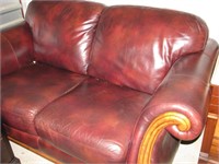 Leather Loveseat-clean