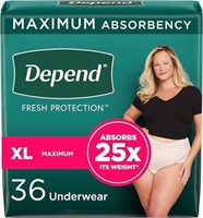 $40 - 36-Pk XL Depend Fresh Protection Adult