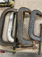 Lot of 8" & 6" C Clamps Wilton Armstrong