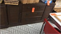 Mid century 3 drawered chest w/ side cabinets
