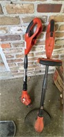 TWO BLACK & DECKER CORDLESS WEEDEATERS