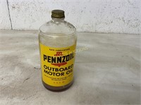 EARLY PENNZOIL OUTBOARD MOTOR OIL BOTTLE