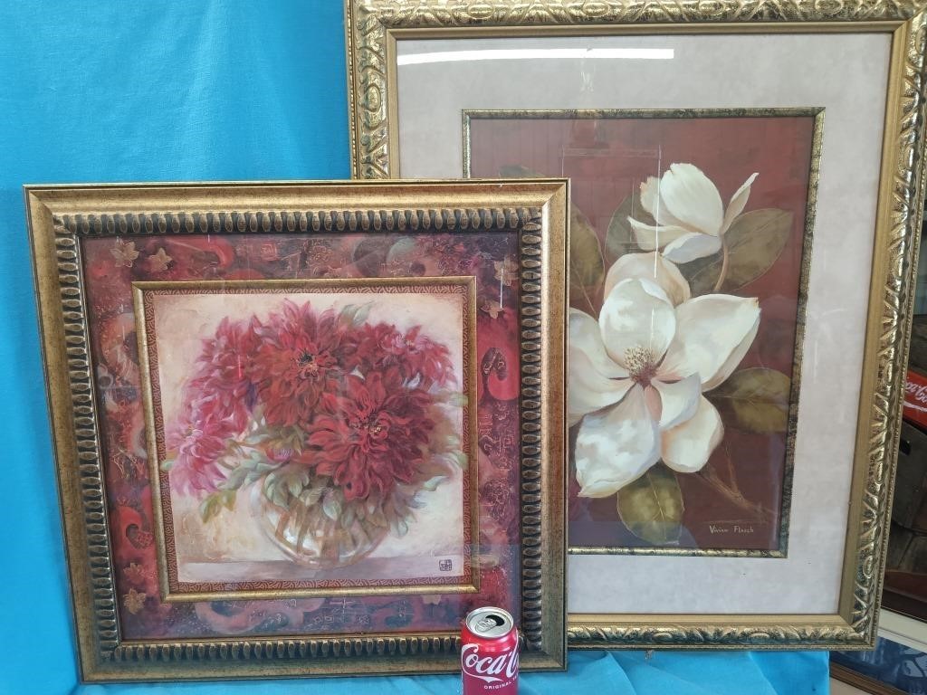 2 Floral Prints, Asian Flowers in vase print