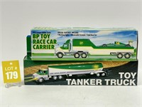 BP 1993 Toy Race Car Carrier & Toy Tanker Truck