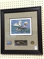 Framed-Signed & Numbered Long Tail Duck Print