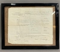 Circa 1886 Court Subpoena Document