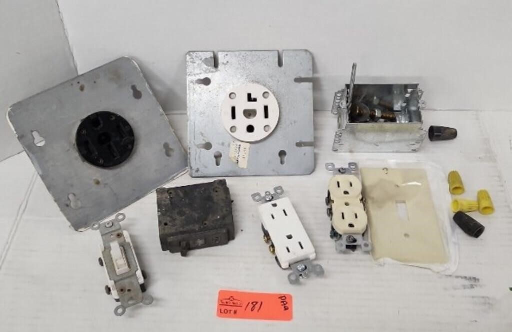 Assorted Electrical Supplies. Outlets, cover,