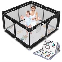 Suposeu Baby Playpen with Anti-Slip Mat for Indoo