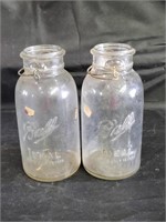 Ball Ideal 2 Quart Mason Jars - Dated 1908