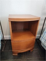 Small Mid Century Wooden Nightstand