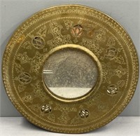 Pierced & Engraved Brass Wall Mirror