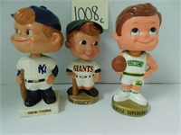 3 Bobble Heads - Yankees, Giants & Supersonics