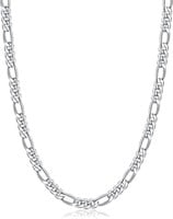 Stainless Steel 5.5mm Figaro Chain Necklace