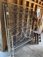 WROUGHT IRON FULL SIZE HEADBOARD, FOOTBOARD