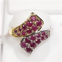 $400 S/Sil Ruby Cubic Zirconia Ring