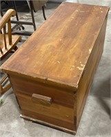 (AF) Wood Chest. *Contents Included. 42” x 21” x