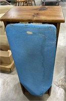 (AF) Vintage Wood Ironing Board and Shelving. 36”