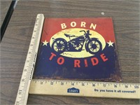 Born to Ride Metal Sign