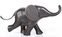 ROBERT DEURLOO SIGNED BRONZE ELEPHANT SCULPTURE