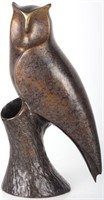 BLAINE BLACK BRONZE SCULPTED OWL PEN STAND