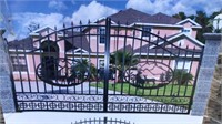 14' Wrought Iron Driveway Gate With Deer