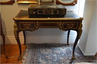 French empire revival desk with leather top