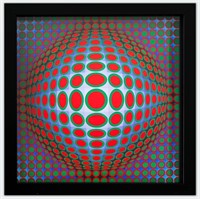 Victor Vasarely- Heliogravure Print "Untitled"