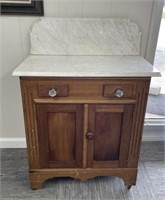 Marble Top Washstand with Glass Knobs