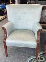 Vintage Upholstered Barrel Back Chair