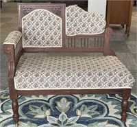 Upholstered Victorian Settee