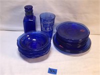 Lot of Cobalt Blue Glassware