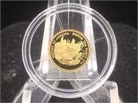 2009 Boston Tea Party .585 gold mini coin 0.5 g