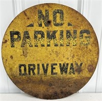 Vintage Driveway No Parking Metal Sign
Measures