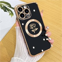 Bonoma iPhone 15 Pro Max Case - Fairy Rose  Black