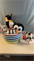 Stuffed & Animated Penguins with Bucket