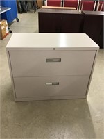 Horizontal Metal File Cabinet with 2 Drawers and