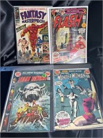 4 VTG Comics-Fantasy, Flash, Teen Titans, Wonder W