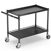 2 Tier Utility Cart with Wheels