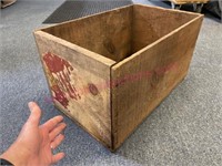 Old wooden apple crate