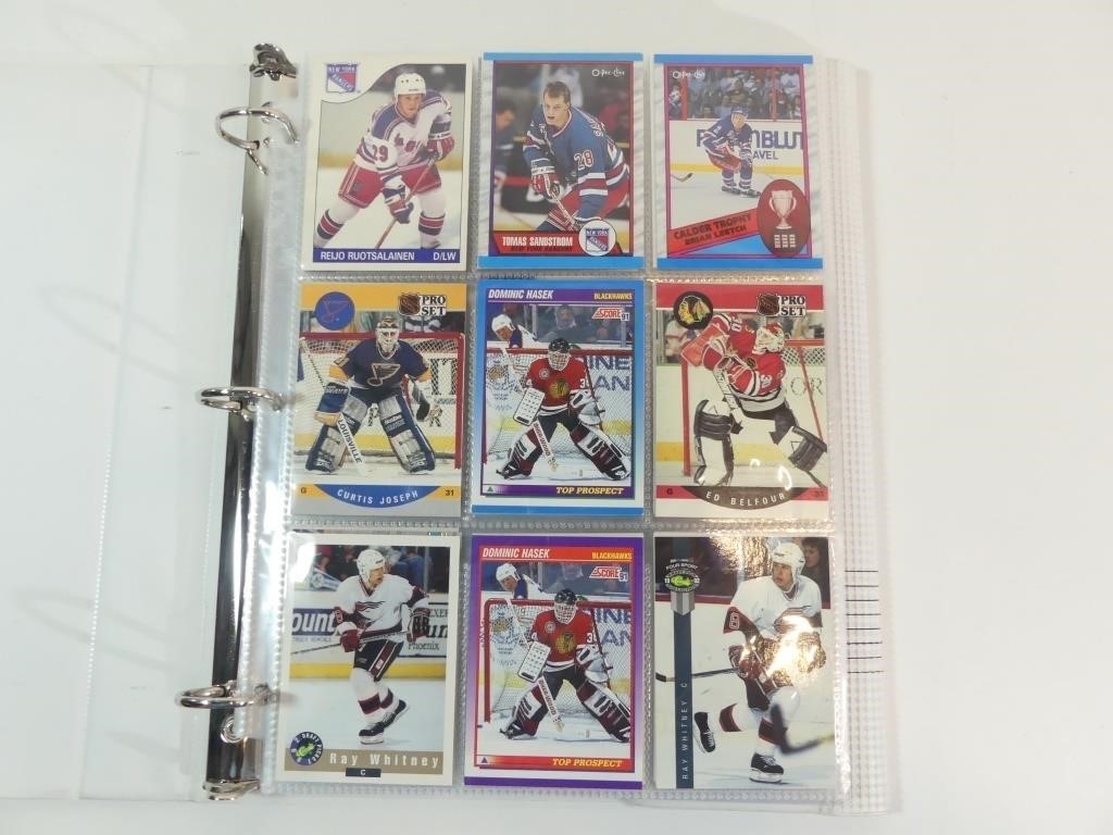 Binder of Hockey Cards