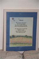 Framed "Memories" poem