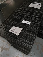 10 Black Steel Glass Dishwasher Racks 360 x 430mm