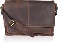 $70 Oak Leathers Leather Messenger Bag
