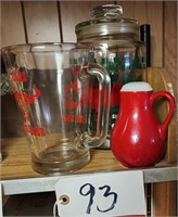 Texxas Beer Pitcher, Tomato Jar, Sugar Shaker