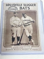 Babe Ruth Lou Gehrig Louisville Slugger Bats Card