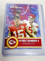 Patrick Mahomes 2017 Rookie Gems Gold Rookie Card