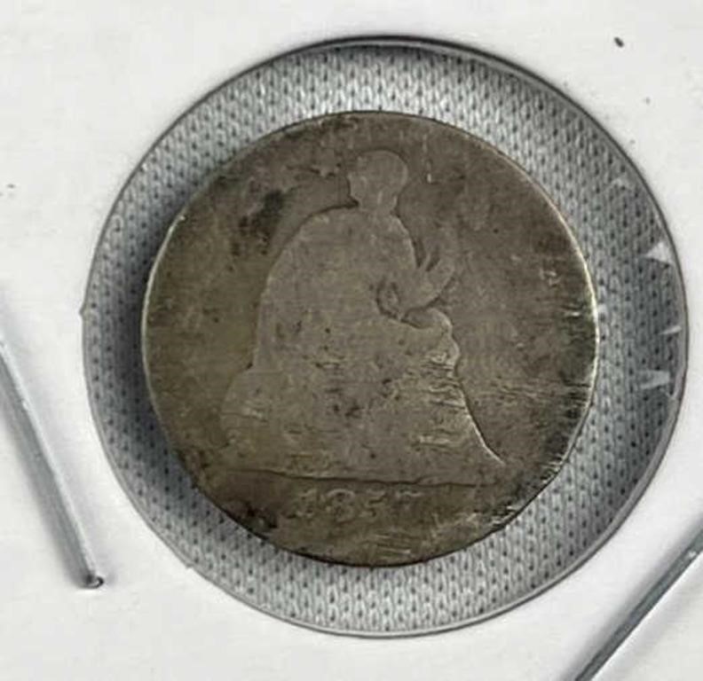 1857 Silver Half Dime, US
