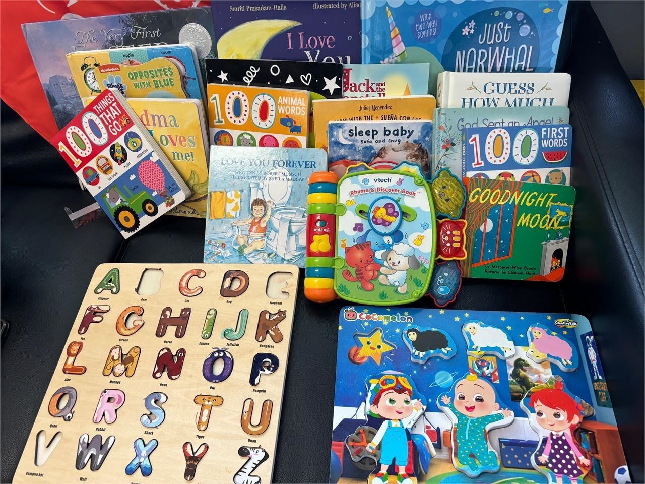 18 Kid Books 2 Wood puzzles