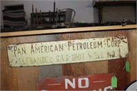 PAN AMERICAN PETROLEUM CORP GAS METAL SIGN